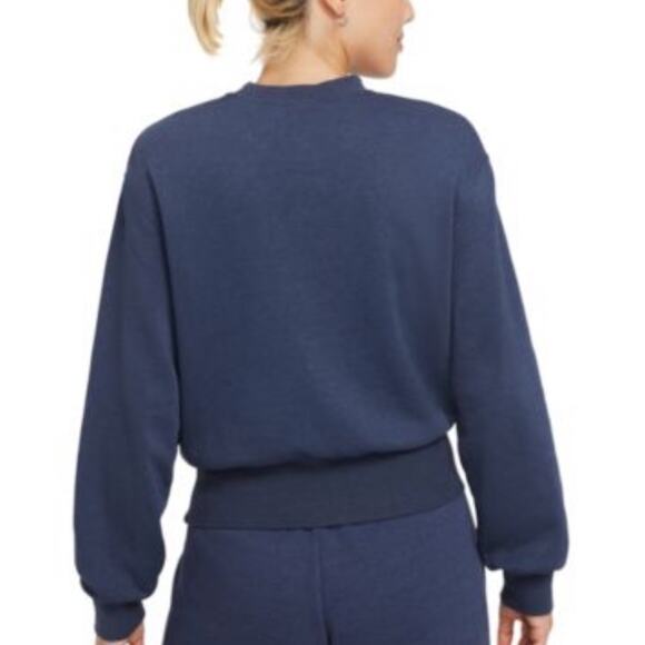 NEW Nike Sweatshirt Plus Size Pullover Retro Crushed Velvet Logo Blue Size 1X - Picture 4 of 6